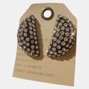 Stunning brand-new Anthropologie crescent rhinestone earrings